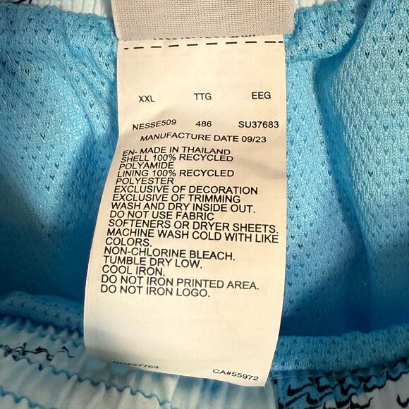 Nike Men's Flock Logo-Print 5" Swim Trunks - Aquarius Blue XXL (May run small) - Picture 7 of 7